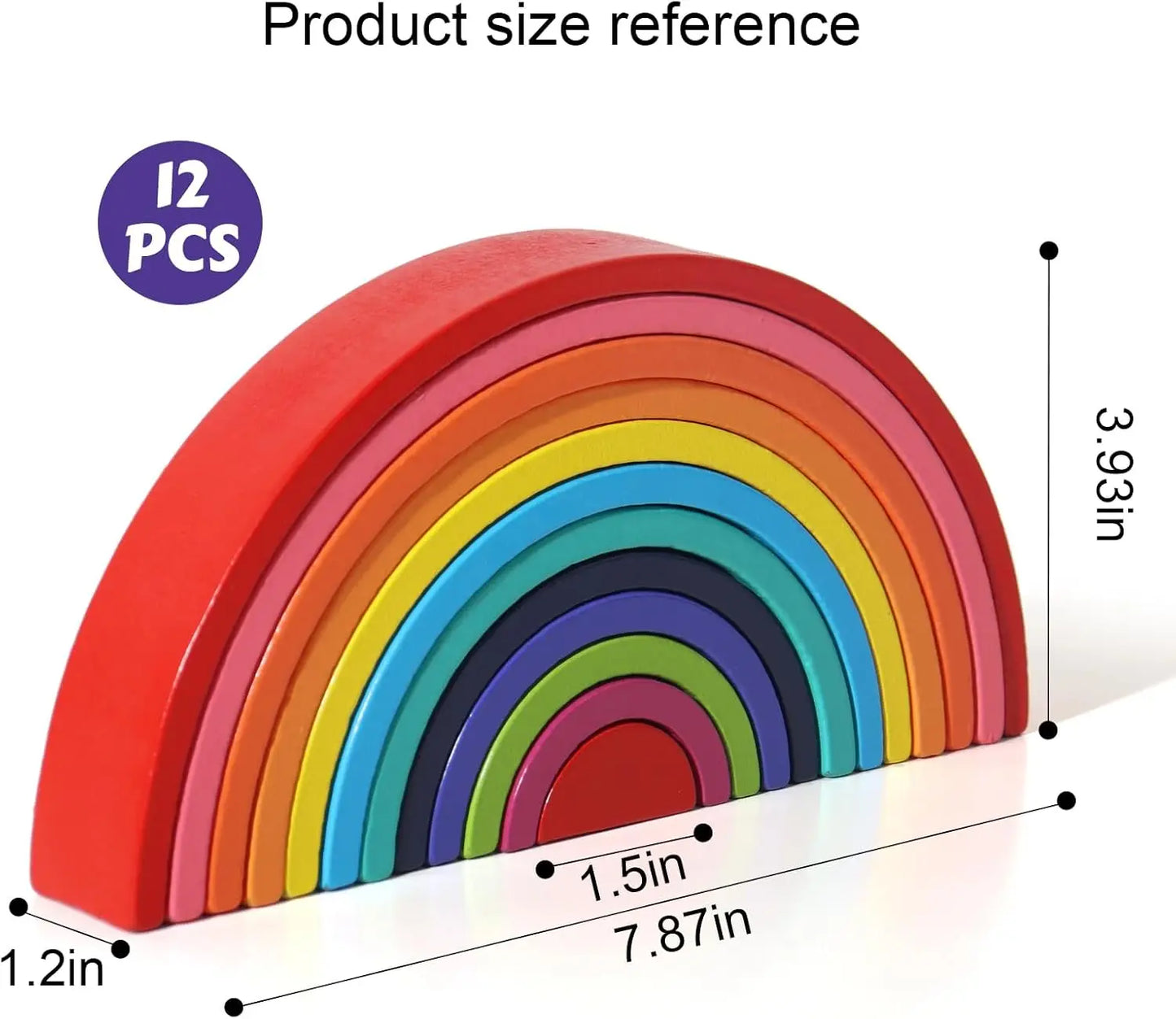 12-Piece Rainbow Arch Building Blocks