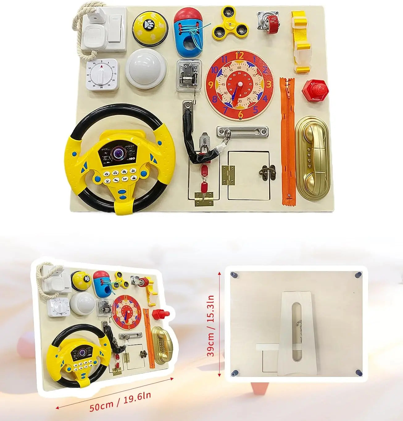 22-in-1 Montessori Wooden Busy Board for Toddlers