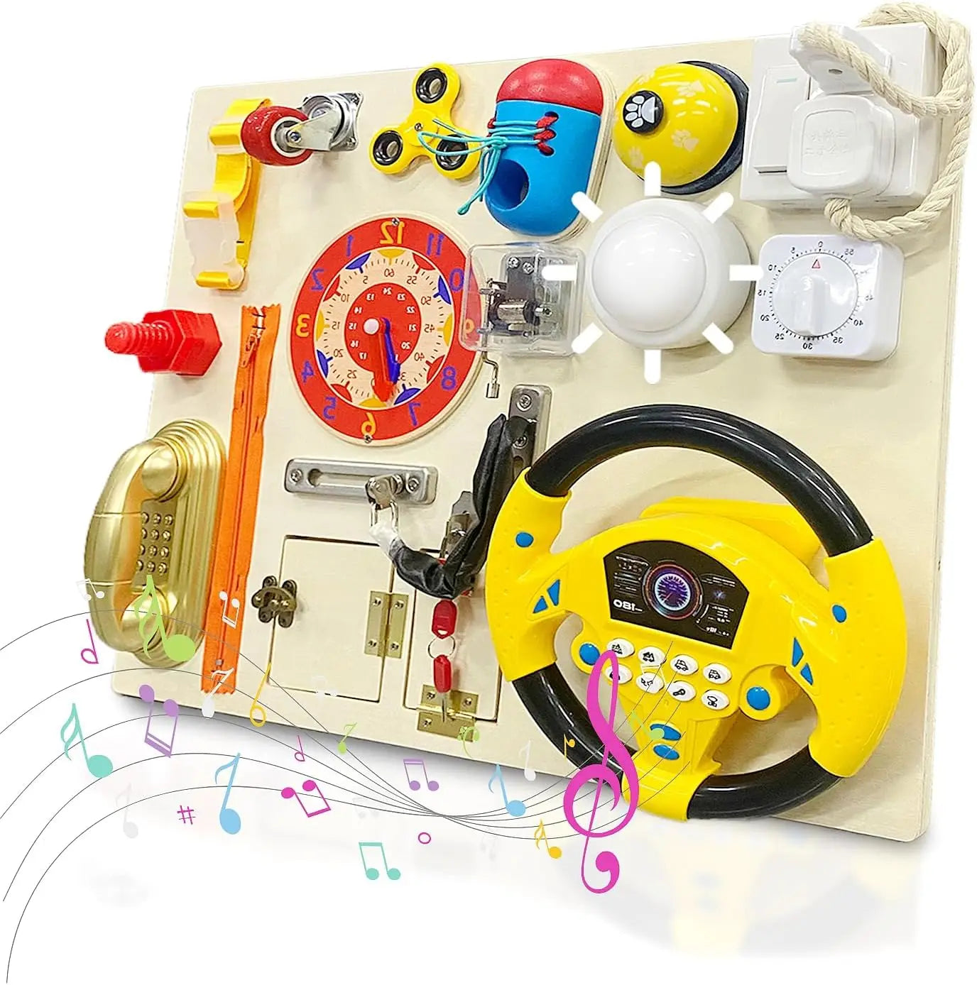 22-in-1 Montessori Wooden Busy Board for Toddlers