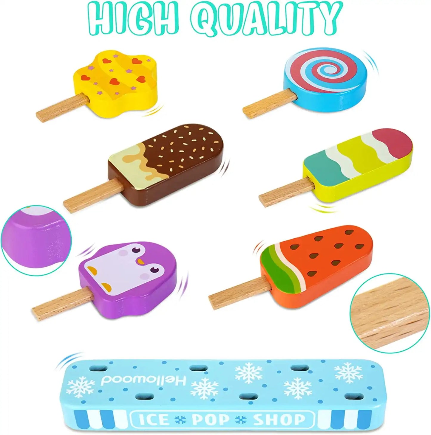 Wooden Ice Pop Shop Play Set