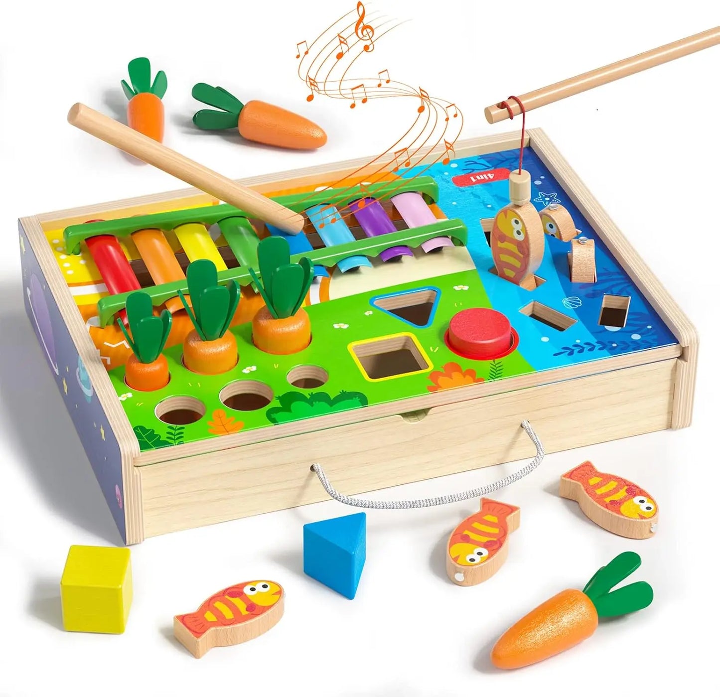 4-in-1 Wooden Montessori Toys