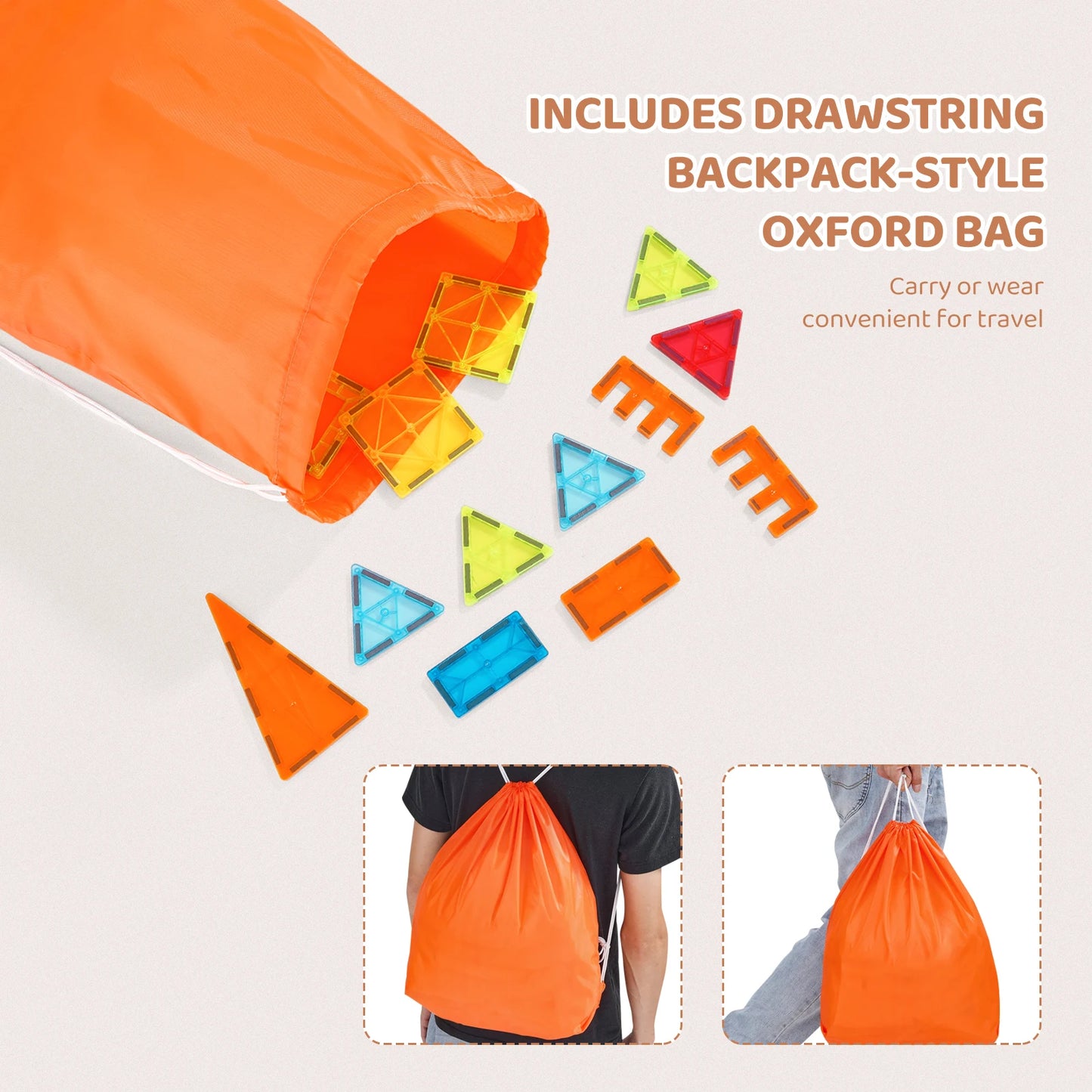 SucceBuy 181-Piece Magnetic Tiles Set