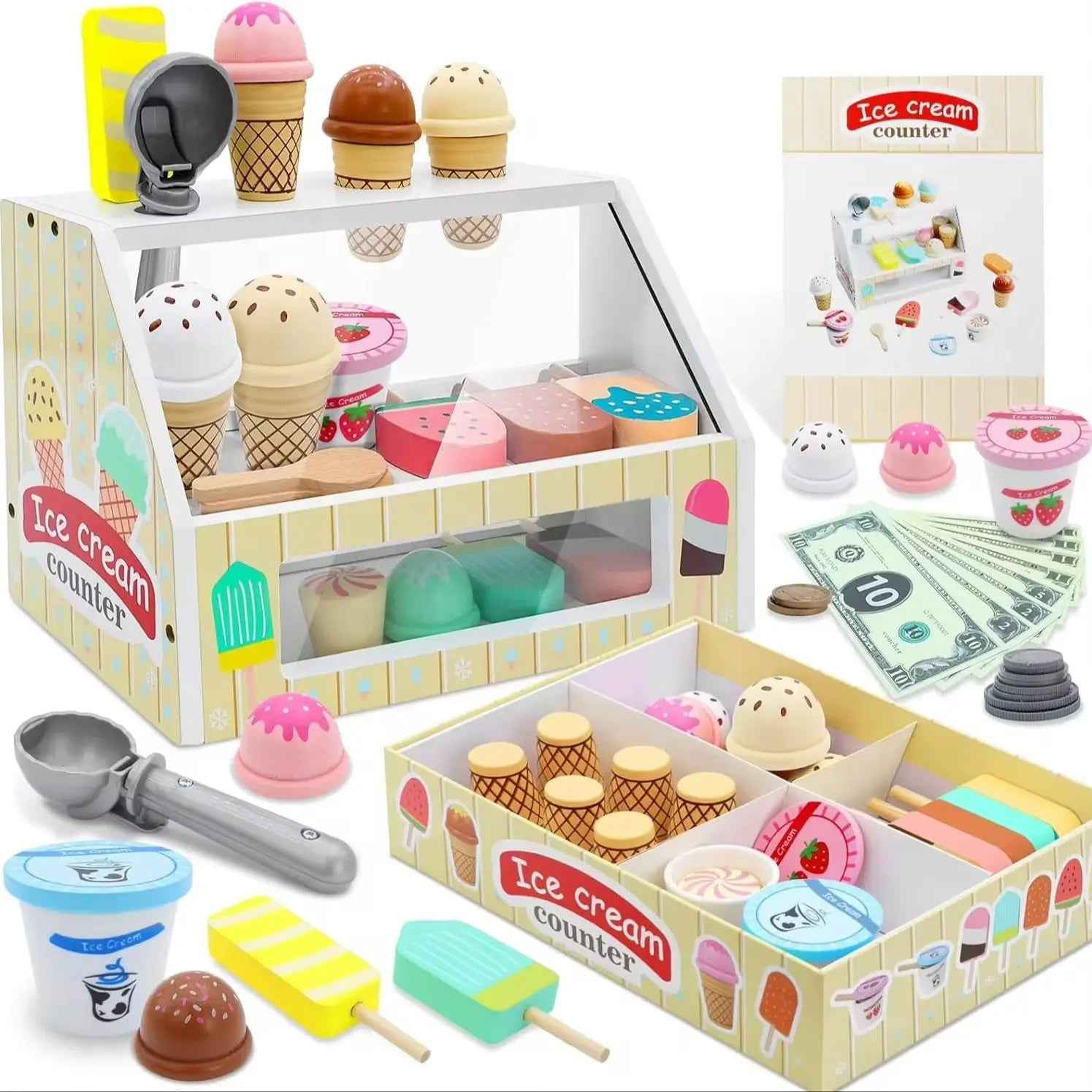 🍦 Ice Cream Counter Playset for Kids - JOYFULBLOCKS