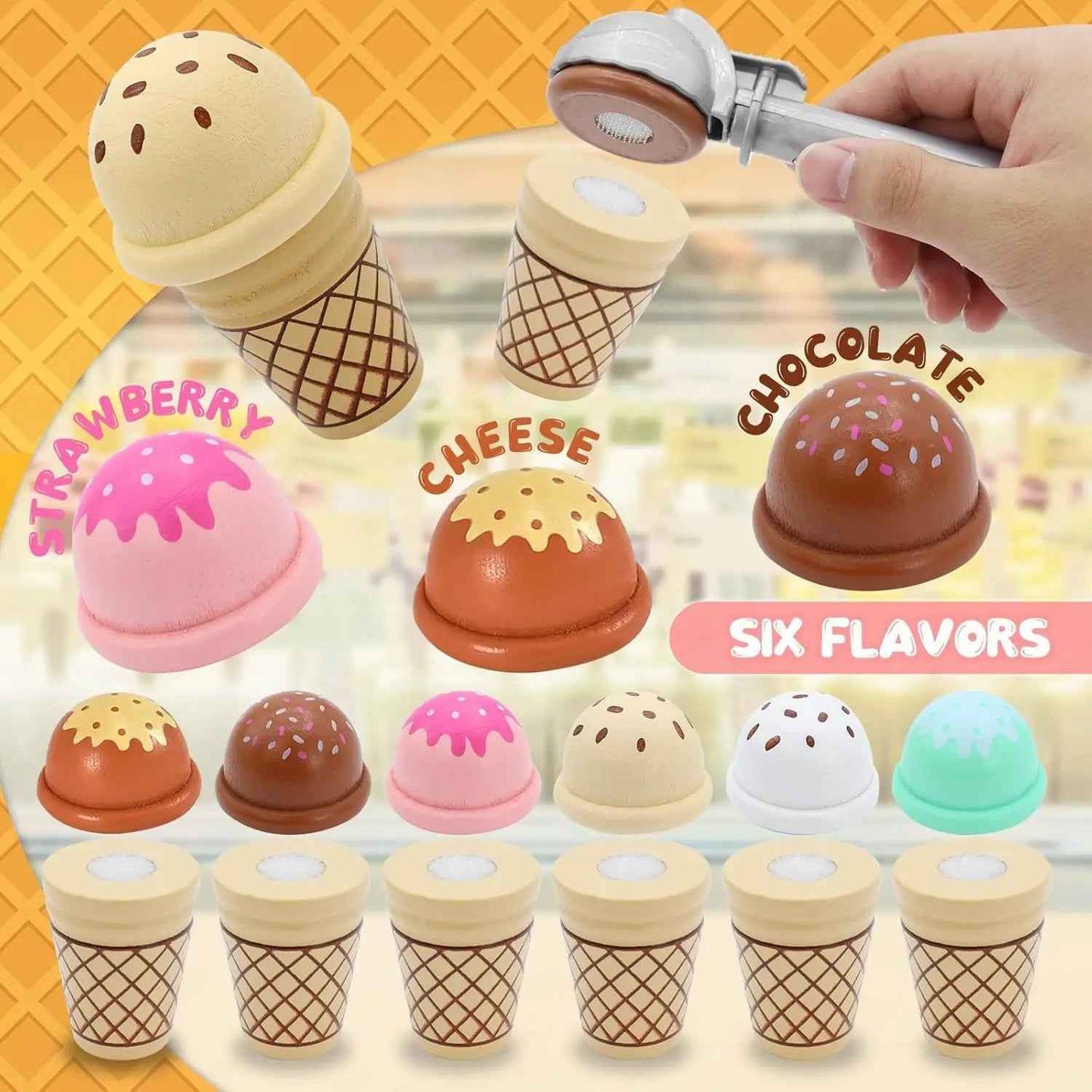 🍦 Ice Cream Counter Playset for Kids - JOYFULBLOCKS