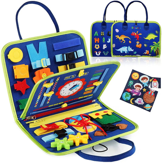 🧩 Montessori Busy Board – Sensory Learning Through Play! - JOYFULBLOCKS