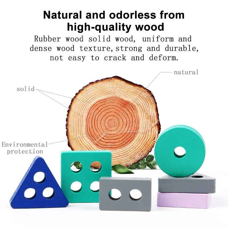 🌈 Montessori Wooden Building Blocks - JOYFULBLOCKS