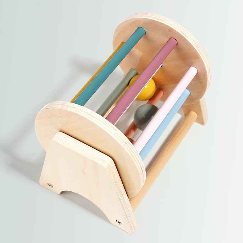 🥁 Montessori Wooden Coin Ball Drum - JOYFULBLOCKS