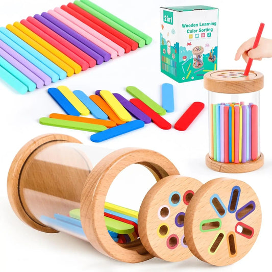 🌈 Montessori Wooden Color Sorting Toy - JOYFULBLOCKS