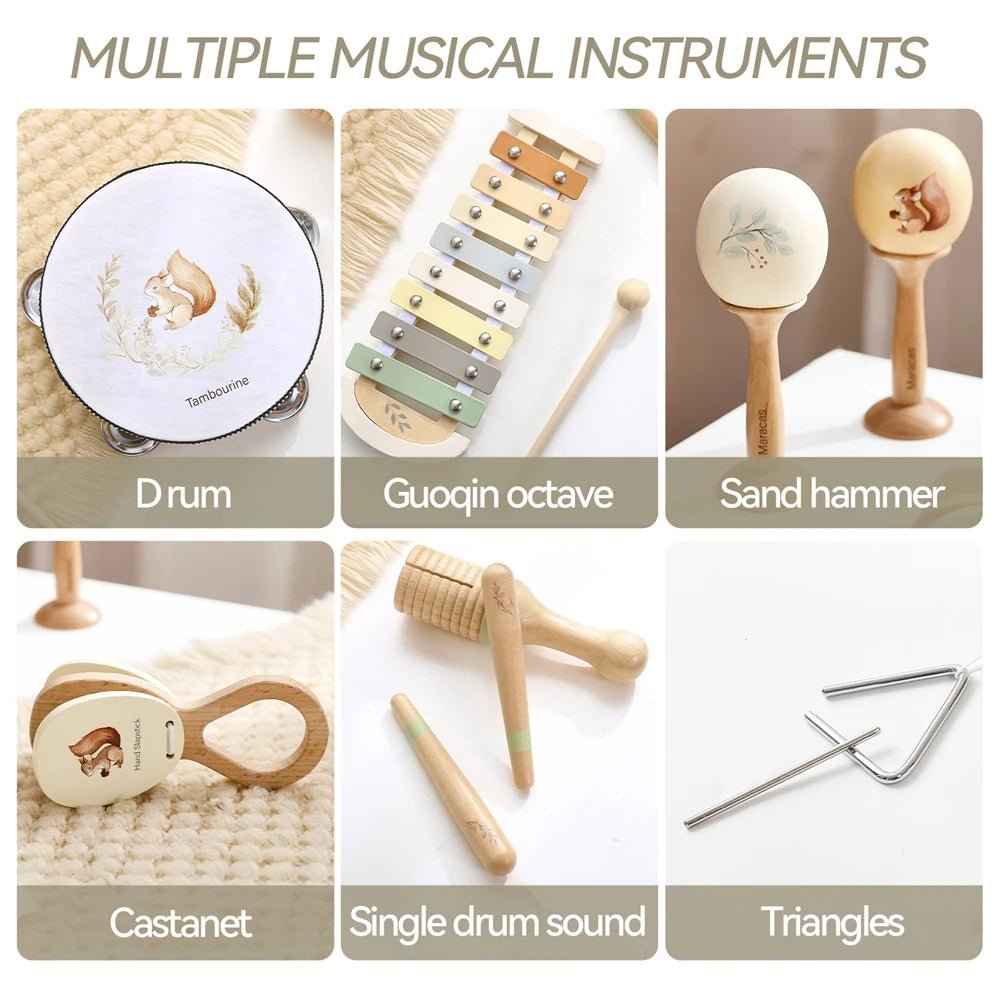 🎵 Montessori Wooden Music Toy Set for Toddlers - JOYFULBLOCKS