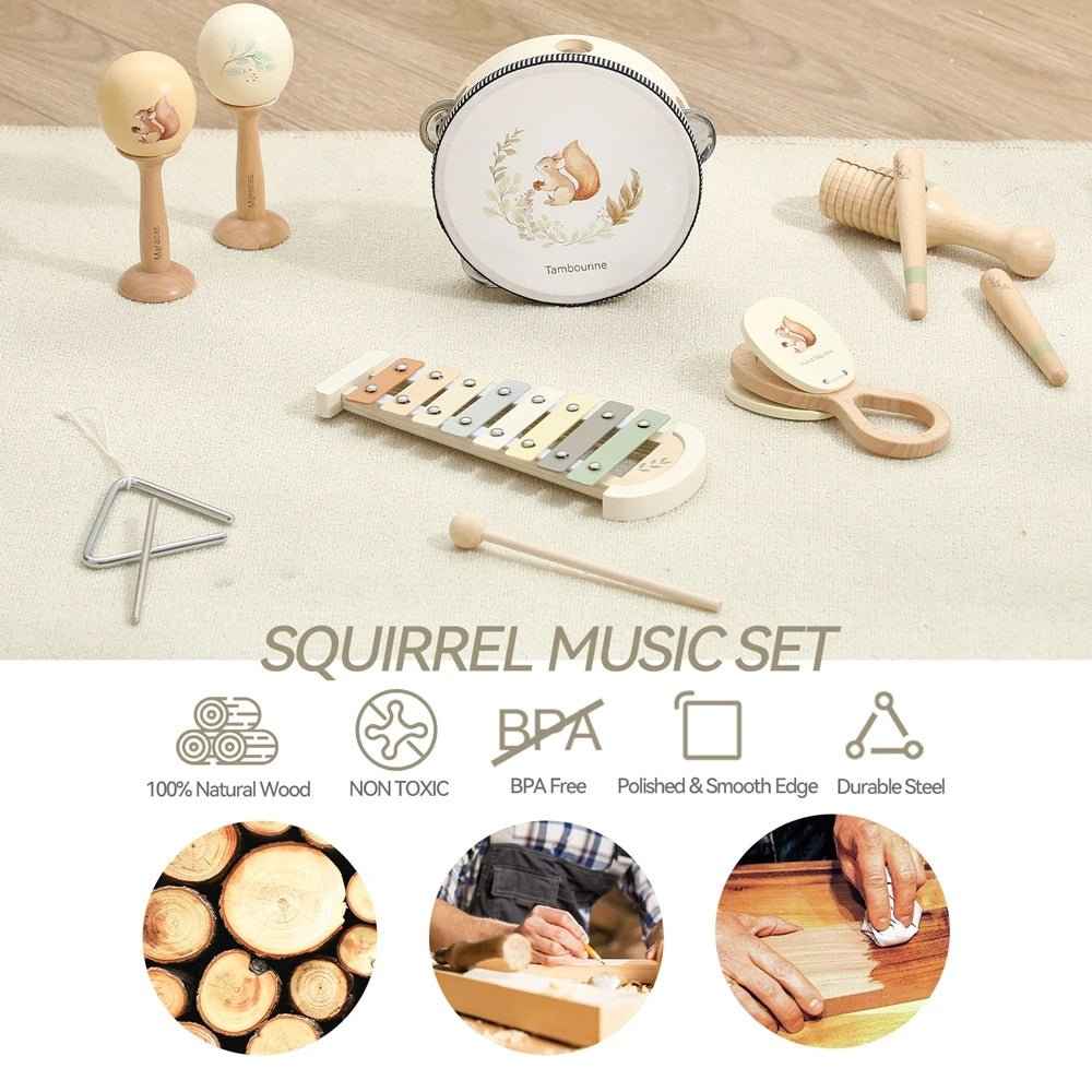 🎵 Montessori Wooden Music Toy Set for Toddlers - JOYFULBLOCKS