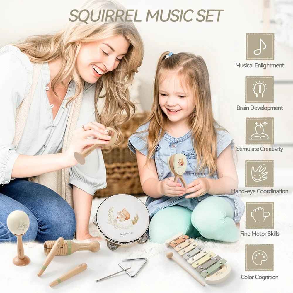 🎵 Montessori Wooden Music Toy Set for Toddlers - JOYFULBLOCKS