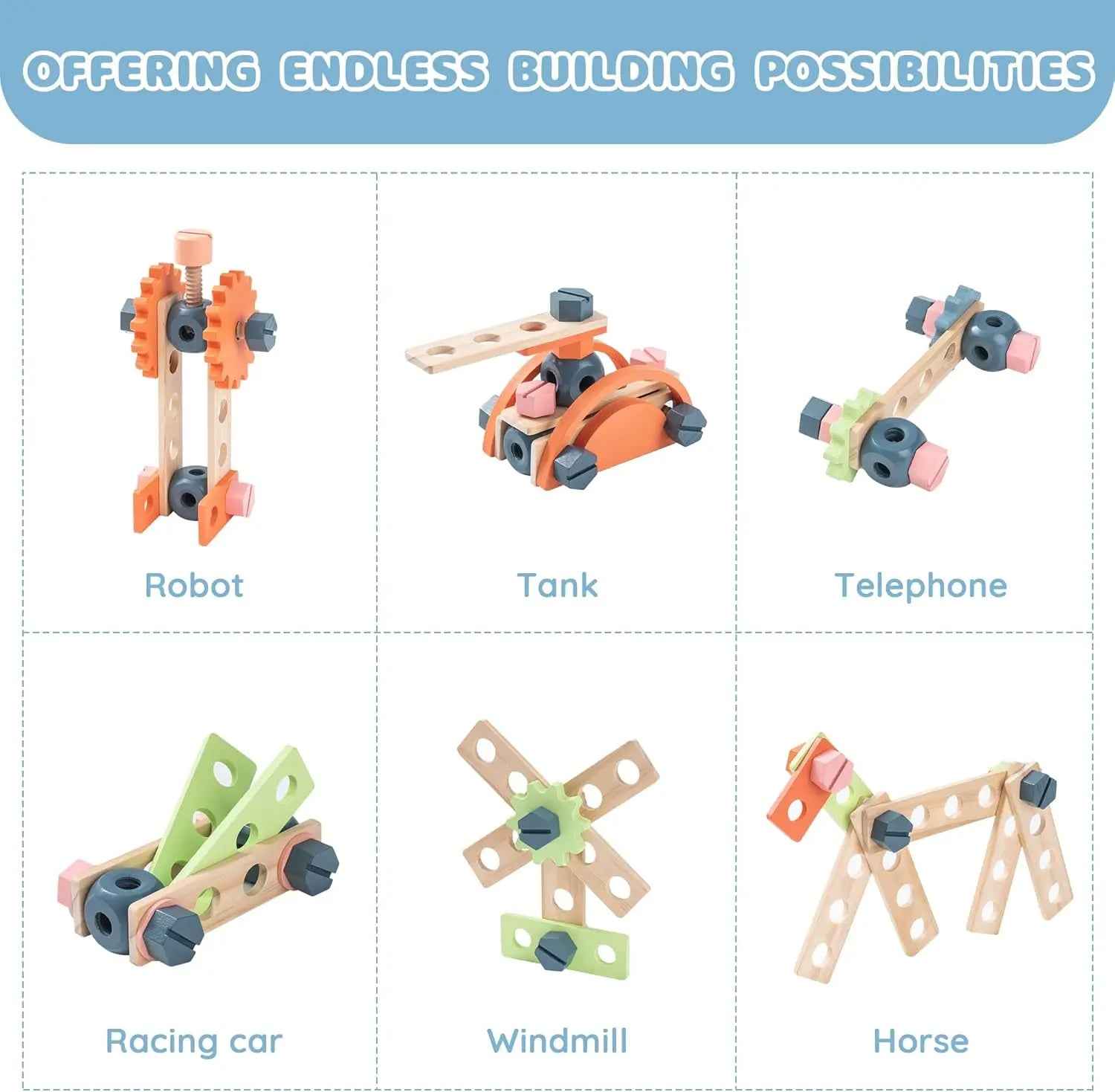 🔧 Robotime Wooden Tool Bench Set – Build, Fix & Imagine! 🛠️ - JOYFULBLOCKS
