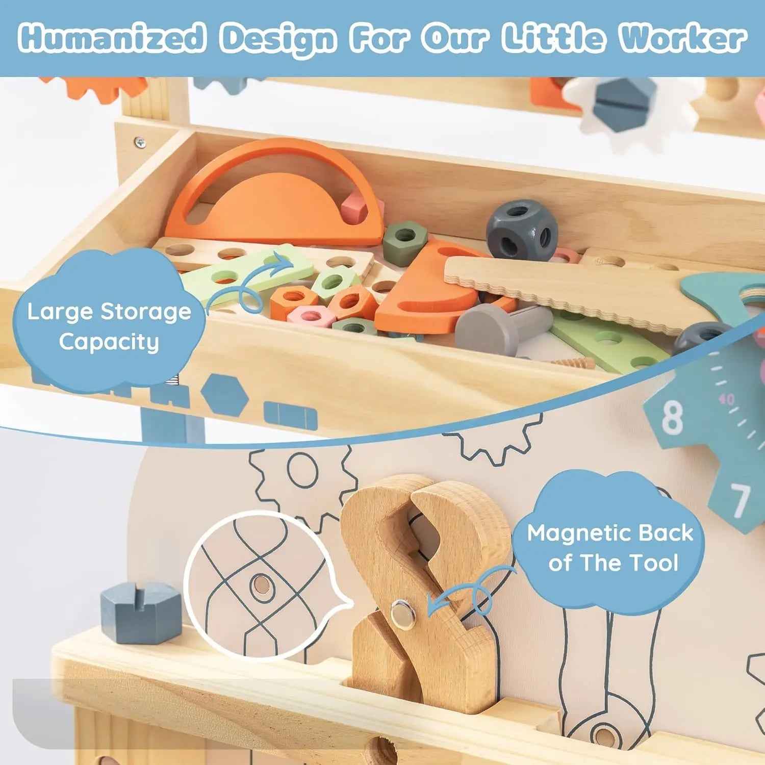 🔧 Robotime Wooden Tool Bench Set – Build, Fix & Imagine! 🛠️ - JOYFULBLOCKS