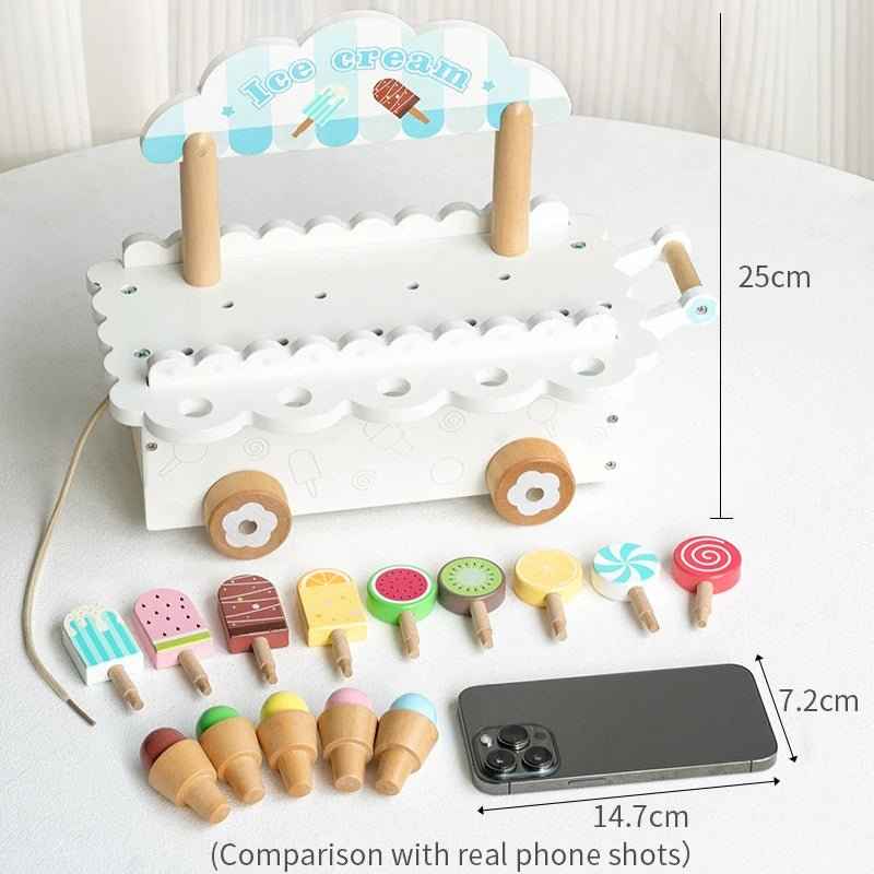 🍦 Wooden Ice Cream Shop Toy - JOYFULBLOCKS