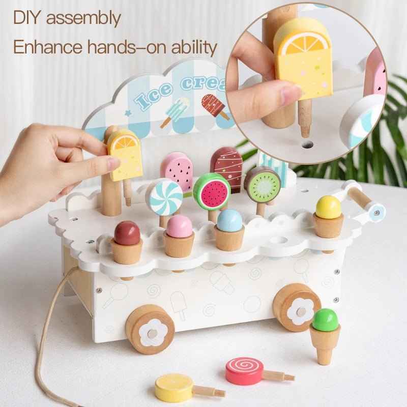 🍦 Wooden Ice Cream Shop Toy - JOYFULBLOCKS