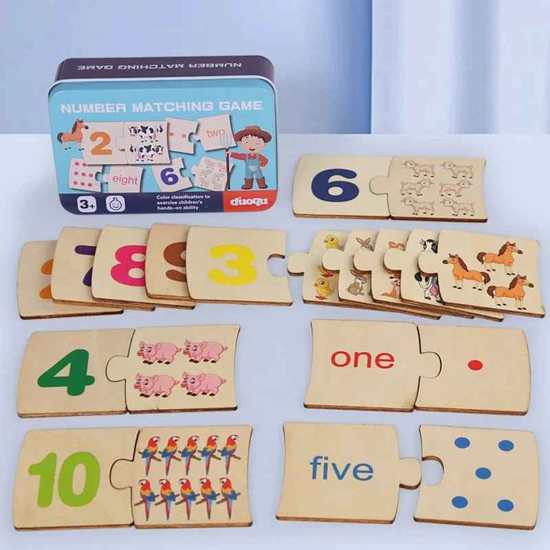 🔢 Wooden Number Matching Puzzle - JOYFULBLOCKS