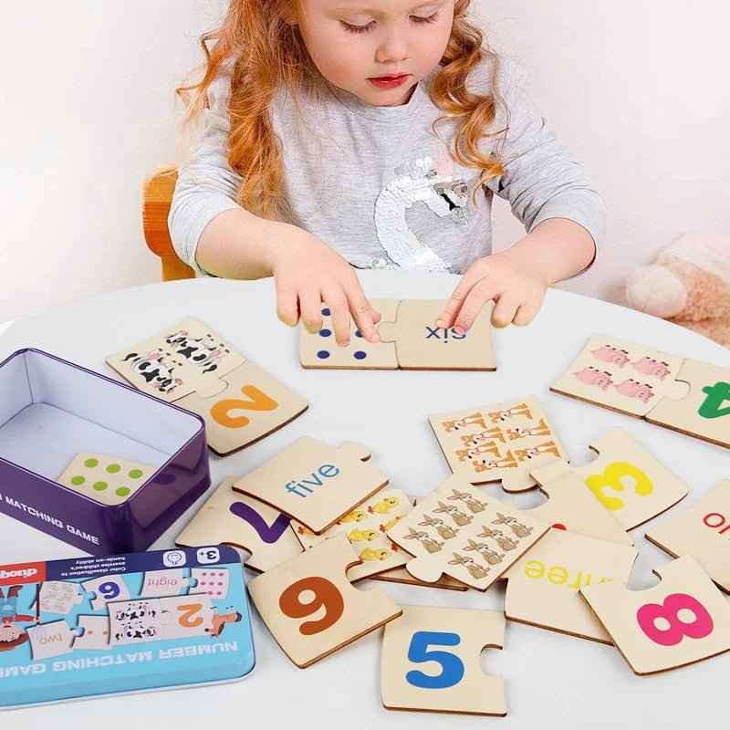 🔢 Wooden Number Matching Puzzle - JOYFULBLOCKS