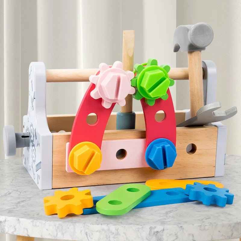 🔧 Wooden Toolbox Pretend Play Set – Fix, Build & Learn! 🪛 - JOYFULBLOCKS