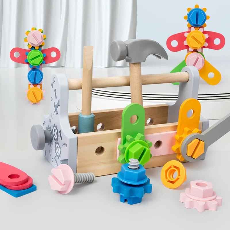 🔧 Wooden Toolbox Pretend Play Set – Fix, Build & Learn! 🪛 - JOYFULBLOCKS