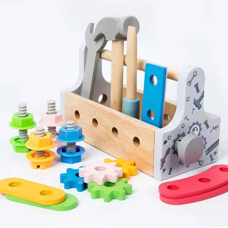 🔧 Wooden Toolbox Pretend Play Set – Fix, Build & Learn! 🪛 - JOYFULBLOCKS
